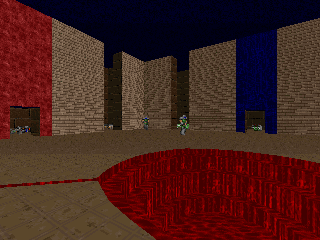 VizdoomDeathmatch with Freedoom 2 assets